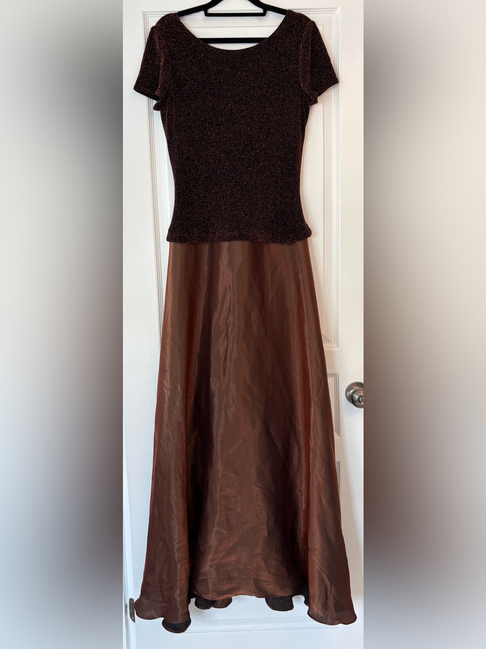JS Collections Brown and Black Formal Maxi Dress - Picture 2 of 6